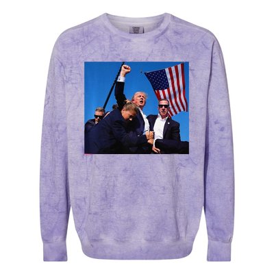 Donald Trump Rally Pray For President Trump God Bless Trump Premium Colorblast Crewneck Sweatshirt