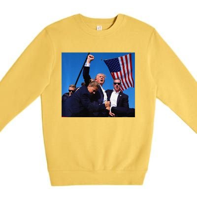 Donald Trump Rally Pray For President Trump God Bless Trump Premium Premium Crewneck Sweatshirt