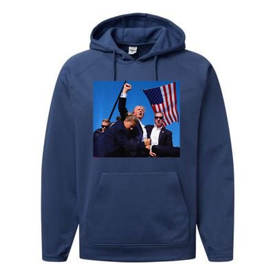 Donald Trump Rally Pray For President Trump God Bless Trump Premium Performance Fleece Hoodie