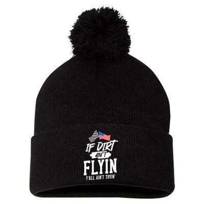 Dirt Track Racing Sprint Car Racing Pom Pom 12in Knit Beanie