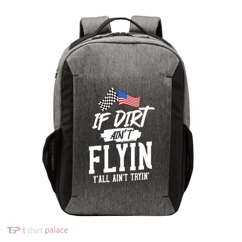 Dirt Track Racing Sprint Car Racing Vector Backpack