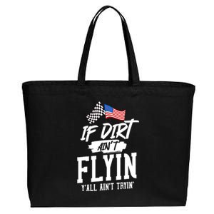 Dirt Track Racing Sprint Car Racing Cotton Canvas Jumbo Tote