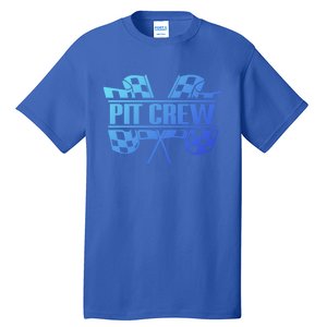 Dirt Track Racing Pit Crew Race Car Team Checker Flag Meaningful Gift Tall T-Shirt