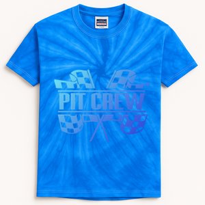 Dirt Track Racing Pit Crew Race Car Team Checker Flag Meaningful Gift Kids Tie-Dye T-Shirt