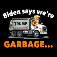 Donald Trump Rides A Garbage Truck Cooling Performance Crew T-Shirt