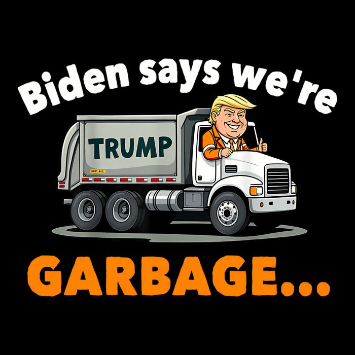 Donald Trump Rides A Garbage Truck Cooling Performance Crew T-Shirt