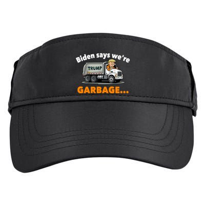 Donald Trump Rides A Garbage Truck Adult Drive Performance Visor