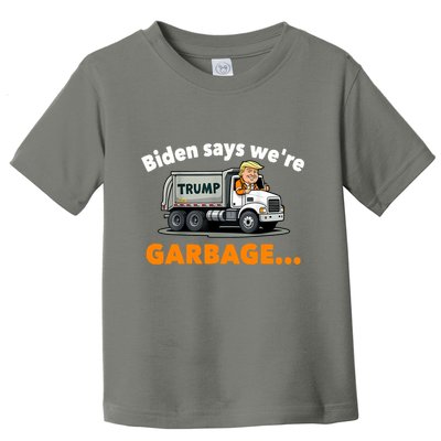 Donald Trump Rides A Garbage Truck Toddler T-Shirt