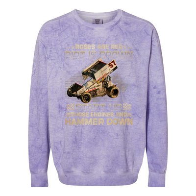 Dirt Track Racing Kyle Larson Champion Sprint Car Colorblast Crewneck Sweatshirt