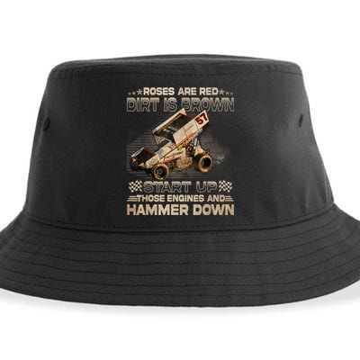 Dirt Track Racing Kyle Larson Champion Sprint Car Sustainable Bucket Hat