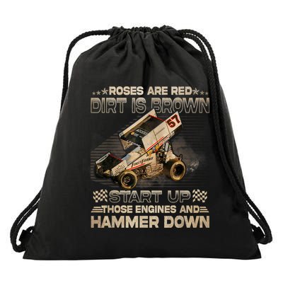 Dirt Track Racing Kyle Larson Champion Sprint Car Drawstring Bag