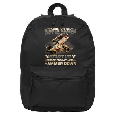 Dirt Track Racing Kyle Larson Champion Sprint Car 16 in Basic Backpack