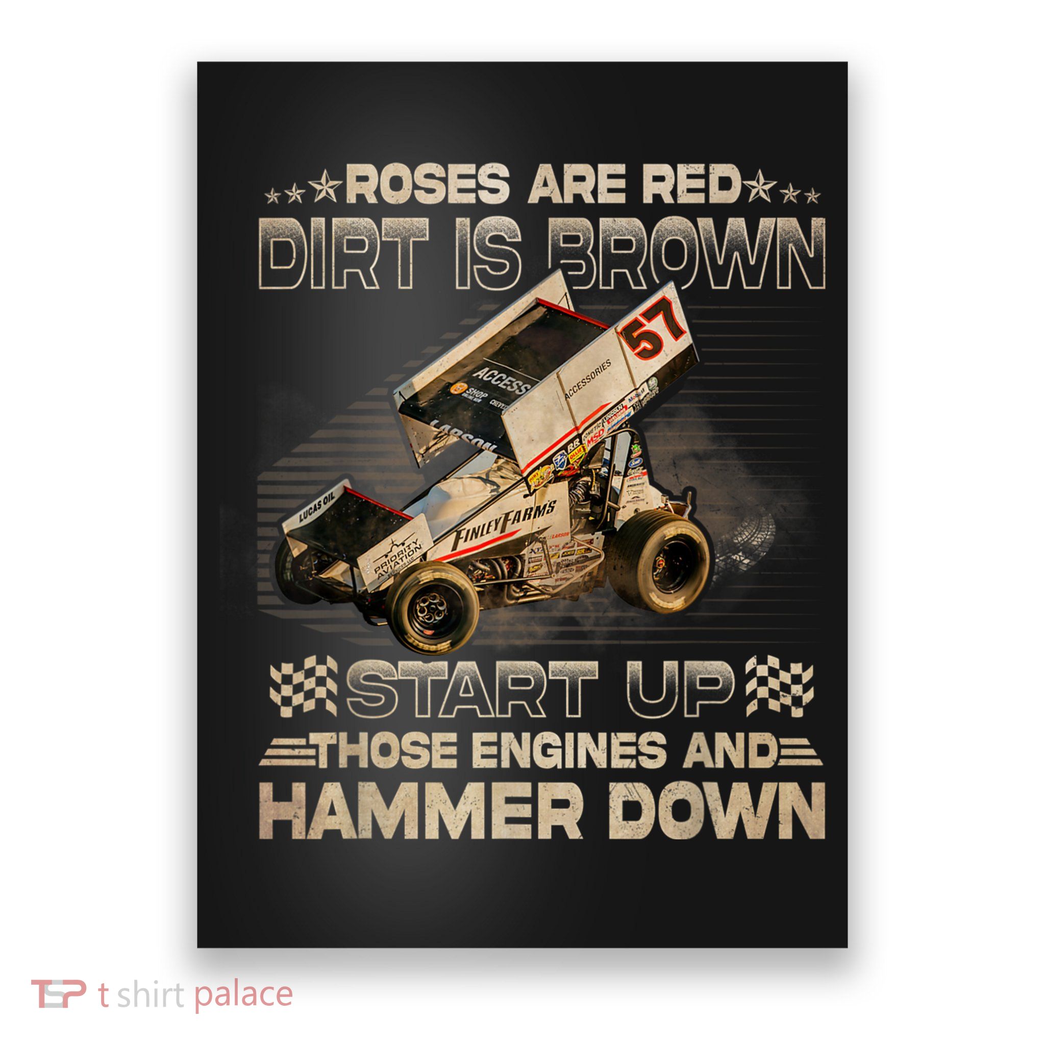 Dirt Track Racing Kyle Larson Champion Sprint Car Poster