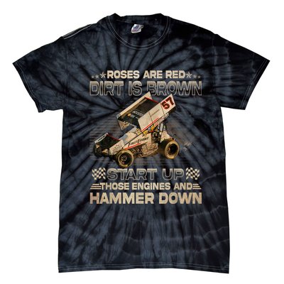 Dirt Track Racing Kyle Larson Champion Sprint Car Tie-Dye T-Shirt