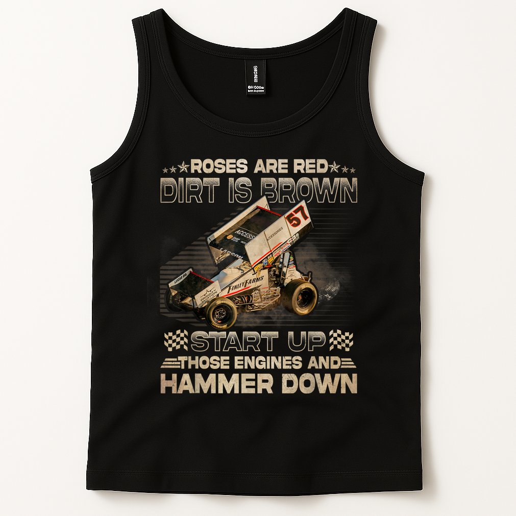 Dirt Track Racing Champion Sprint Car Tank Top