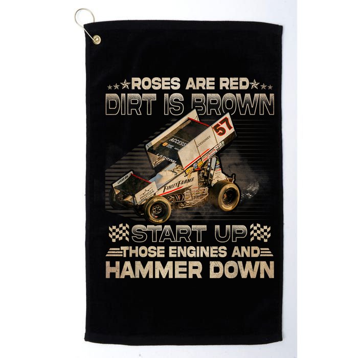Dirt Track Racing Kyle Larson Champion Sprint Car Golf Towel
