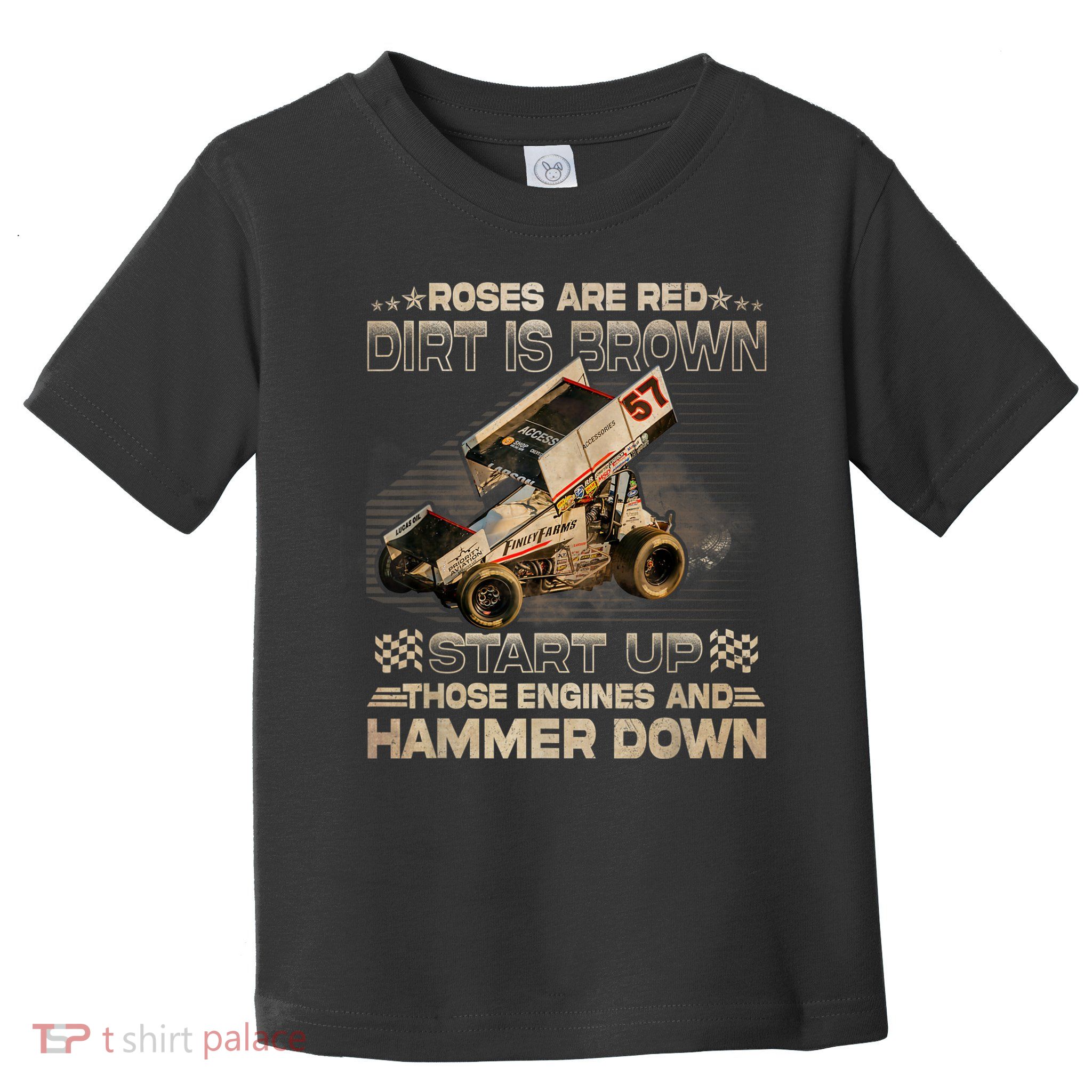 Dirt Track Racing Kyle Larson Champion Sprint Car Toddler T-Shirt