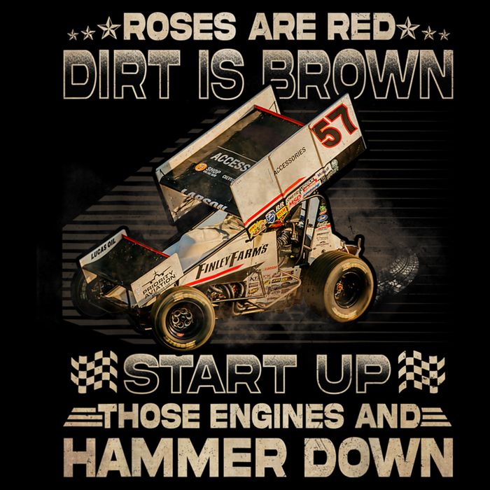 Dirt Track Racing Kyle Larson Champion Sprint Car Women's Crop Top Tee