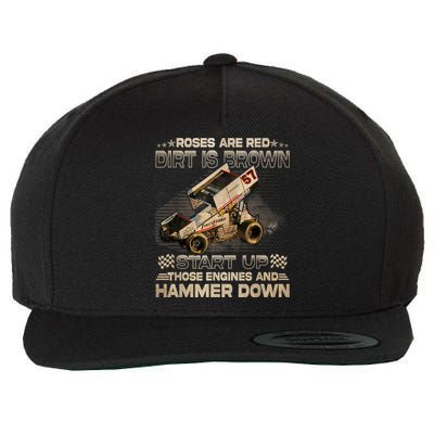 Dirt Track Racing Kyle Larson Champion Sprint Car Wool Snapback Cap