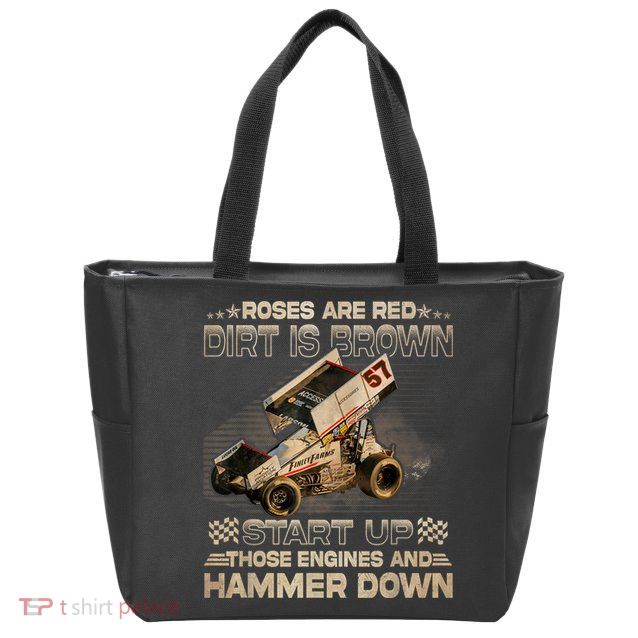 Dirt Track Racing Kyle Larson Champion Sprint Car Zip Tote Bag