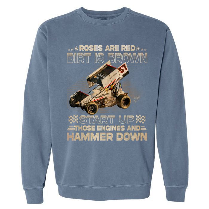 Dirt Track Racing Kyle Larson Champion Sprint Car Garment-Dyed Sweatshirt