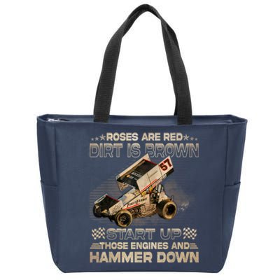 Dirt Track Racing Kyle Larson Champion Sprint Car Zip Tote Bag