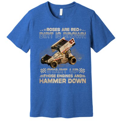 Dirt Track Racing Kyle Larson Champion Sprint Car Premium T-Shirt