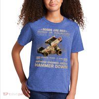 Dirt Track Racing Kyle Larson Champion Sprint Car Kids T-Shirt