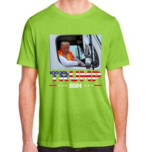 Donald Trump Rides In Garbage Truck Adult ChromaSoft Performance T-Shirt