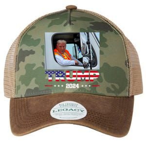 Donald Trump Rides In Garbage Truck Legacy Tie Dye Trucker Hat