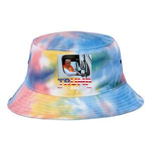 Donald Trump Rides In Garbage Truck Tie Dye Newport Bucket Hat