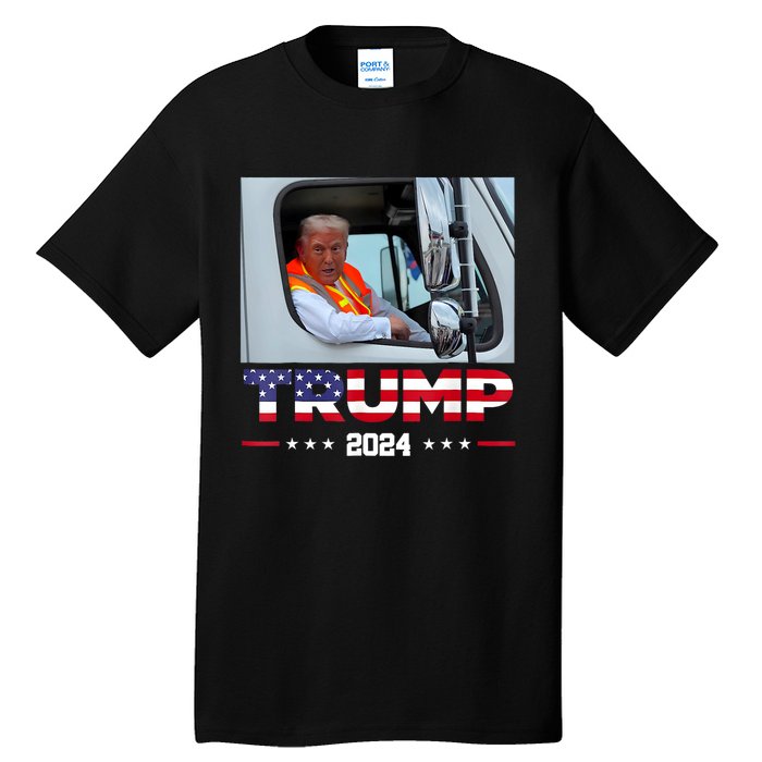 Donald Trump Rides In Garbage Truck Tall T-Shirt