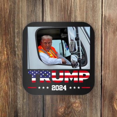 Donald Trump Rides In Garbage Truck Coaster