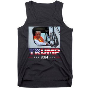 Donald Trump Rides In Garbage Truck Tank Top