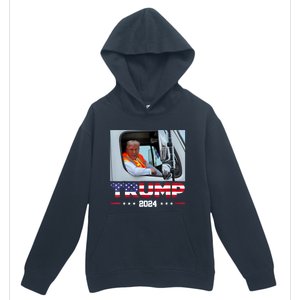 Donald Trump Rides In Garbage Truck Urban Pullover Hoodie