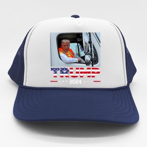 Donald Trump Rides In Garbage Truck Trucker Hat