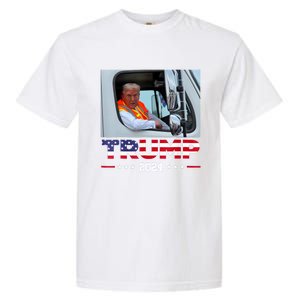 Donald Trump Rides In Garbage Truck Garment-Dyed Heavyweight T-Shirt