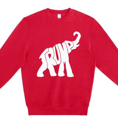 Donald Trump Republican Elephant Trump Premium Crewneck Sweatshirt