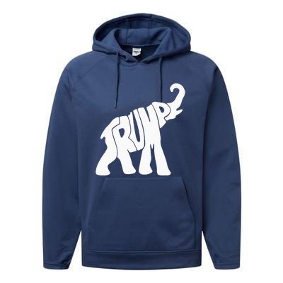 Donald Trump Republican Elephant Trump Performance Fleece Hoodie