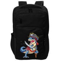 Dinosaur T Rex Pirate Jolly Roger Halloween Gifts Impact Tech Backpack