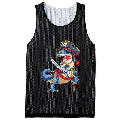 Dinosaur T Rex Pirate Jolly Roger Halloween Gifts Mesh Reversible Basketball Jersey Tank