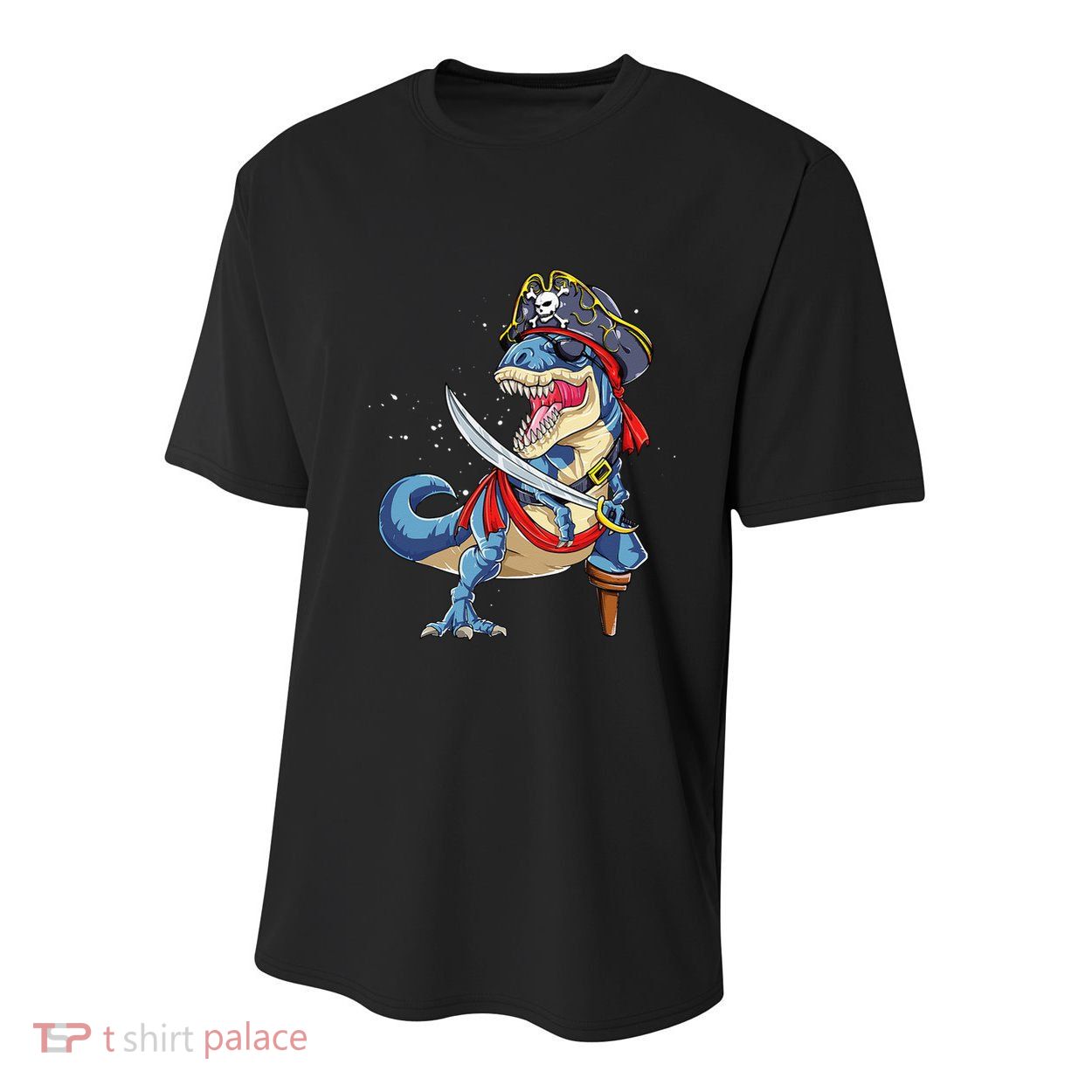 Dinosaur T Rex Pirate Jolly Roger Halloween Gifts Youth Performance Sprint T-Shirt