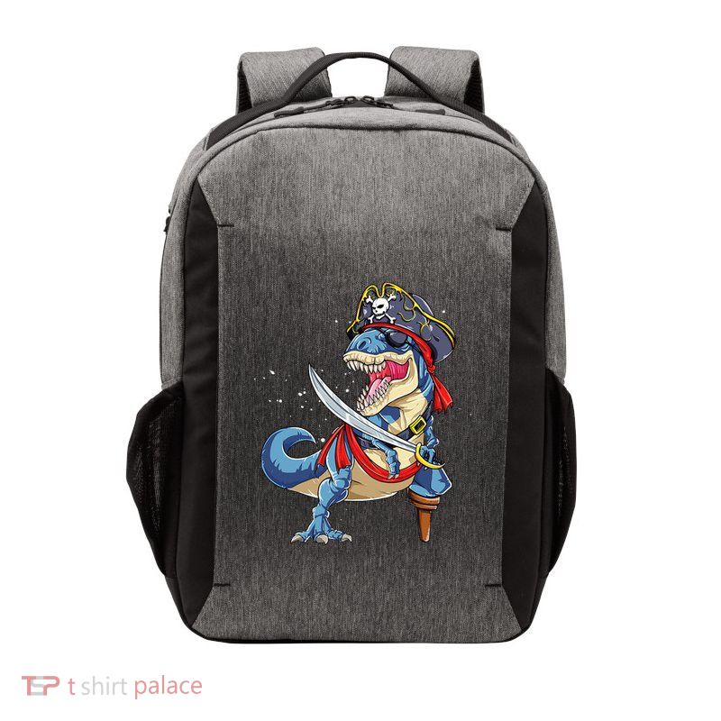 Dinosaur T Rex Pirate Jolly Roger Halloween Gifts Vector Backpack