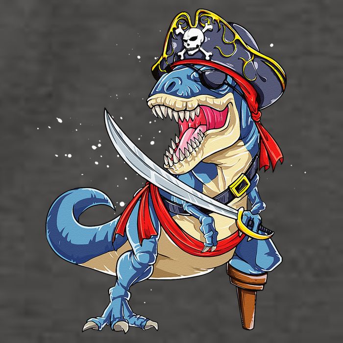 Dinosaur T Rex Pirate Jolly Roger Halloween Gifts Vector Backpack
