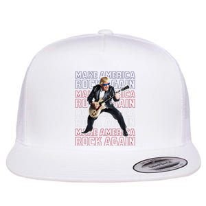 Donald Trump Rockstar Flat Bill Trucker Hat