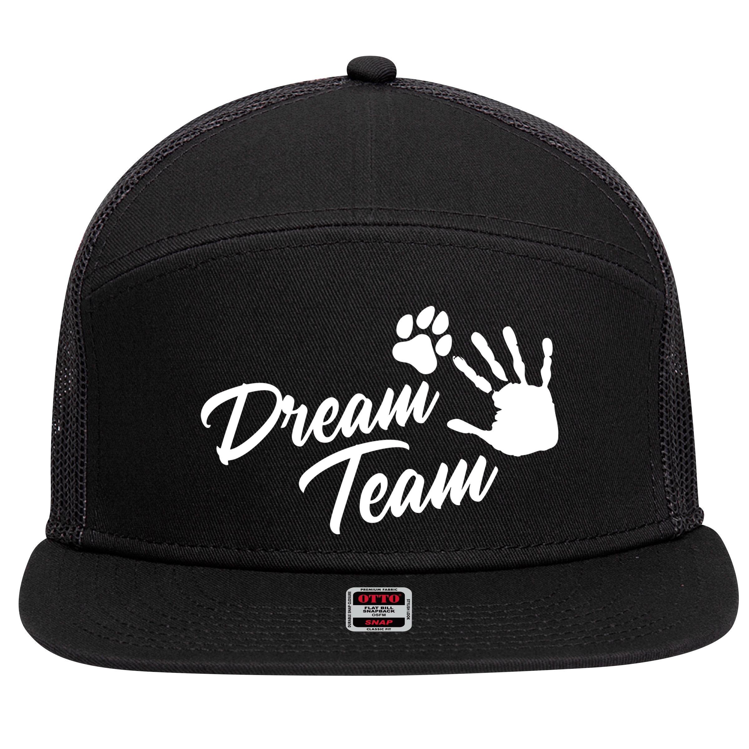 Dream Team Sports Agility Paw Dog 7 Panel Mesh Trucker Snapback Hat