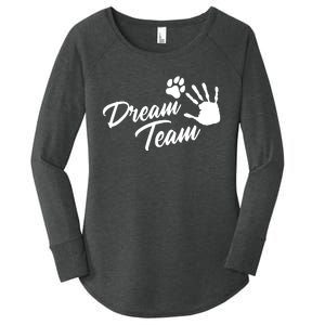 Dream Team Sports Agility Paw Dog Women's Perfect Tri Tunic Long Sleeve Shirt