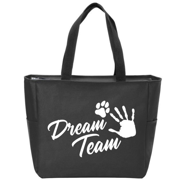 Dream Team Sports Agility Paw Dog Zip Tote Bag