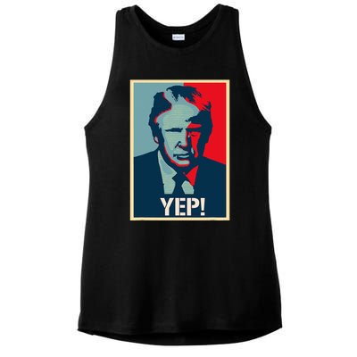 Donald Trump Supporter President 2024 Ladies PosiCharge Tri-Blend Wicking Tank