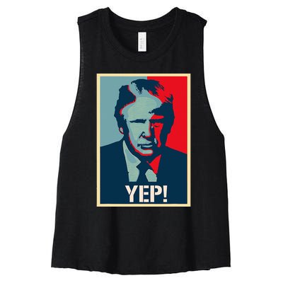 Donald Trump Supporter President 2024 Women's Racerback Cropped Tank